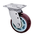 ZR high Quality SS 6mm thickness plate stainless steel 304 fixed plate PU wheel rigid casters